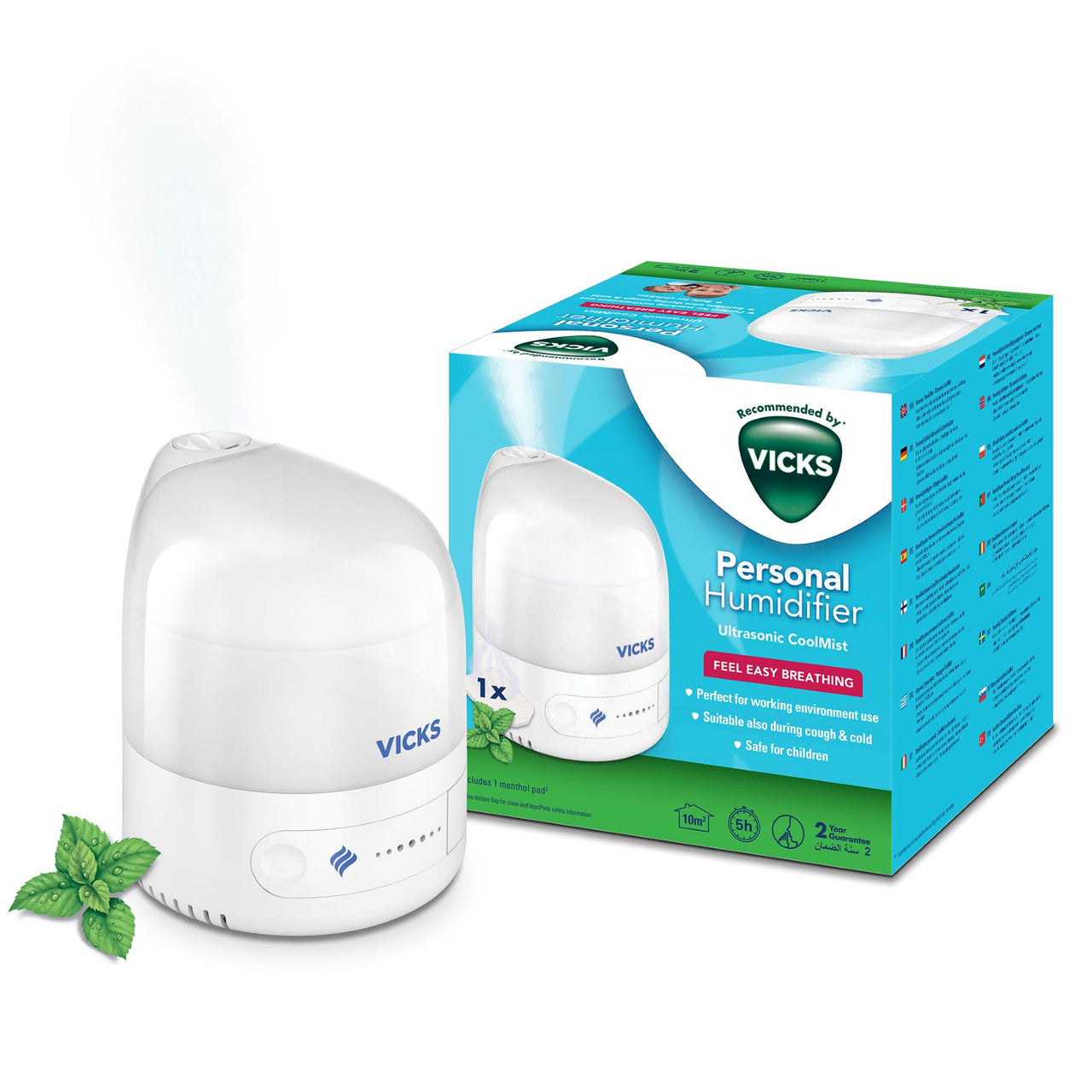 Vicks Personal Cool Mist Ultrasonic Humidifier VUL510