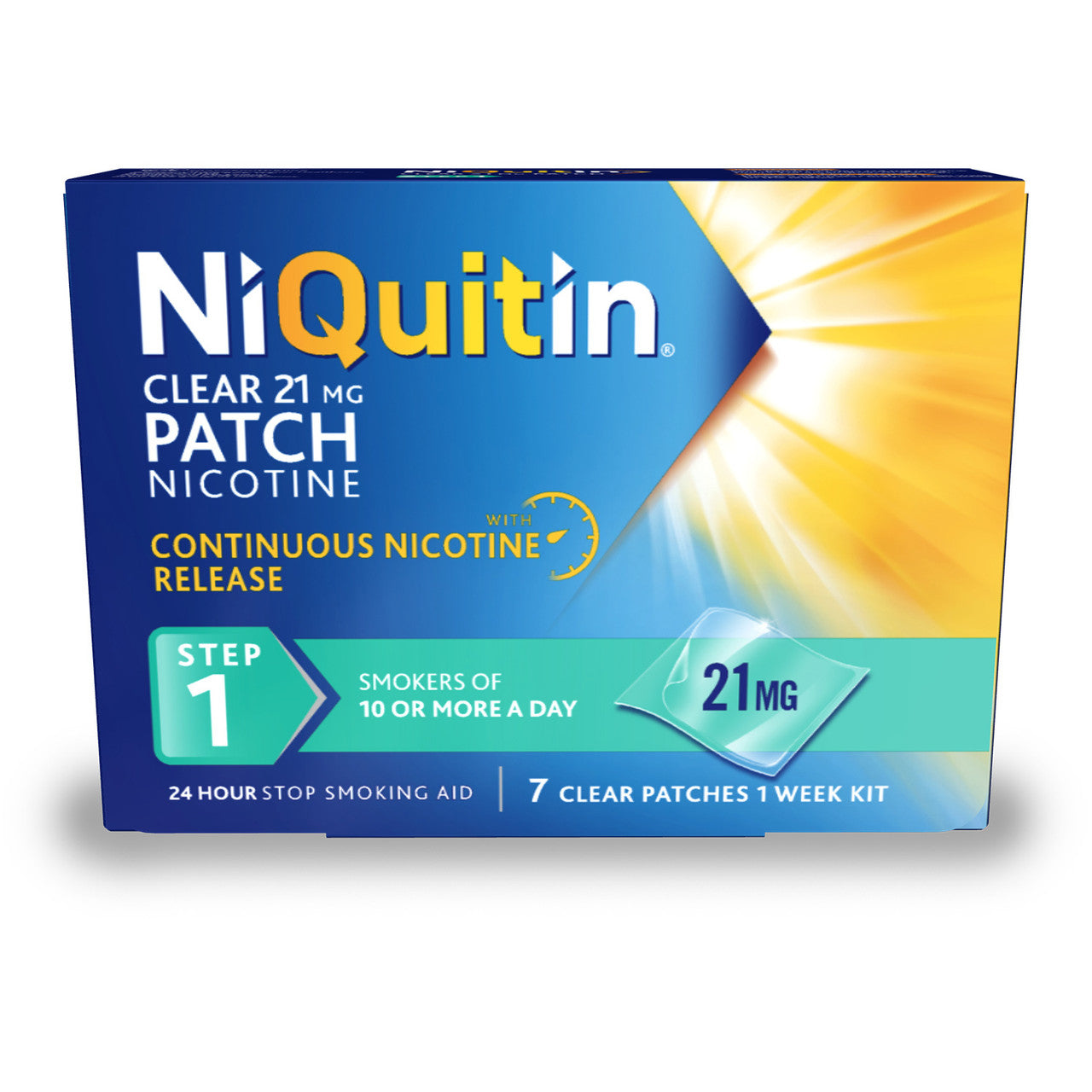 NiQuitin Clear 21mg Patches Step One 7 Pack