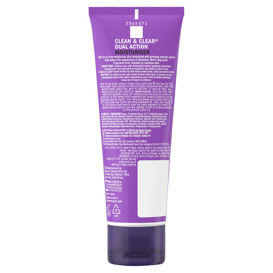 Clean & Clear Dual Action Moisturiser 100ml