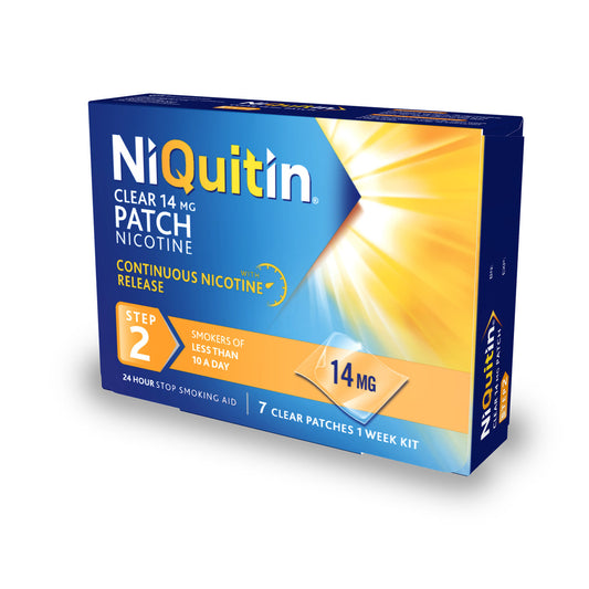 NiQuitin Clear 14mg Patches Step Two 7 Pack